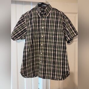 100% Cotton Nautica Short Sleeve Button Down Shirt Size Medium
